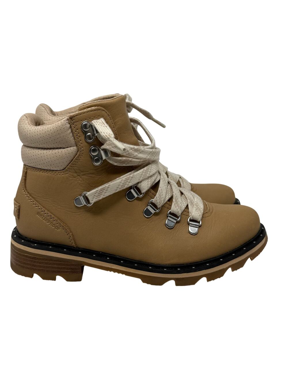Sorel Lennox Women's 7 Waterproof Leather Hiker Boots Beige